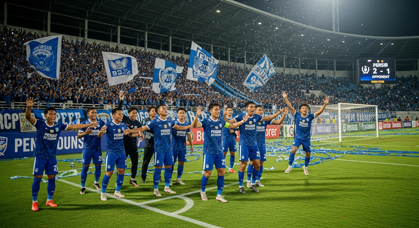 Persib Bandung Kokoh di Puncak Klasemen Liga 1 Setelah Kalahkan Bali United 2-1